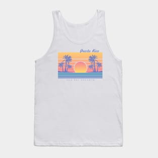 Retro Puerto Rico Isla Del Encanto Vintage Puerto Rican Tank Top